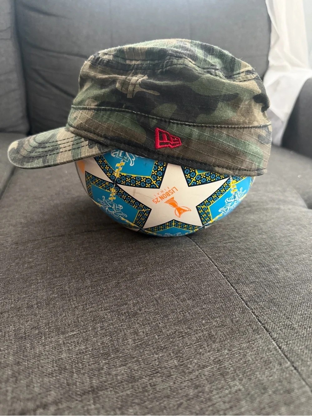 New Era 49ers Camouflage Cap with Red SF Patch